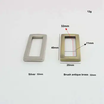 50szt 5 kolorów 25mm 32mm szerokość wewnętrzna polerowana tabel krawędzi klamry aluminiowe kwadratowa klamra do DIY torby/paski klamry