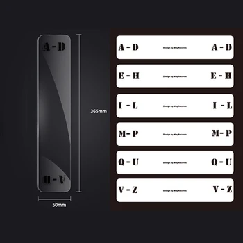 6 szt./kpl. etykieta akrylowa muzyka CD Turntable Index Classification Card Record Divider praktyczna karta alfabetu A-Z przezroczysta bagażowa