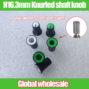 60pcs audio volume switch adjustment small knob / 148 flower axis knob H16.3mm*W11.8mm otwór 6mm / knurling rotary axis