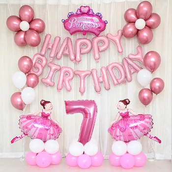 69pcs dancing girl star ballerina girl balloon girl happy 0-9 birthday party dziecięca zabawka, ozdoba 30