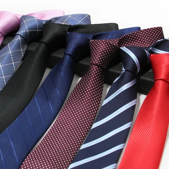 7 cm klasyczne męskie krawaty poliester jedwabne paski kropki na szyję krawat formalny narzeczony ślub biznes impreza krawat akcesoria prezent