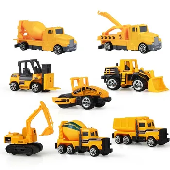 8 szt./kpl. mini stop Inżynierii samochód, traktor zabawka wywrotka klasyczny model samochodu zabawki edukacyjne dla chłopców dzieci