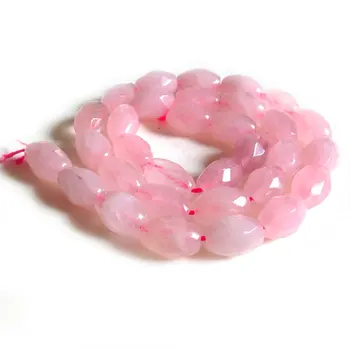 8x12 mm naturalny fasetowany oliwkowy różowy kwarc koraliki do tworzenia biżuterii koraliki bransoletki dla kobiet 15