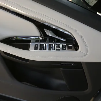 Akcesoria samochodowe dla Range Rover Evoque L551 2019-2020 ABS chrom/włókno węglowe okno winda przełącznik przycisku ramka pokrywa wykończenie LHD