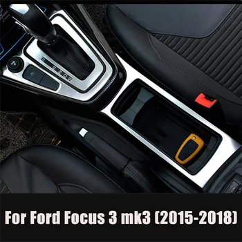 Akcesoria samochodowe skrzynia biegów uchwyt szklanki wody panel wykończenie Wykończenie wnętrza ramka naklejki do Ford Focus 3 mk3-2018