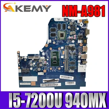 Akemy do płyty głównej laptopa Lenovo 510-15IKB NM-A981 5B20M31226 z GF940MX 2GB 4GB RAM I5-7200U CPU testowane