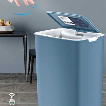 Automatyczny czujnik kosza inteligentny czujnik kosza indukcyjny kosza ekologiczny pojemnik na śmieci domowych śmieci 14l
