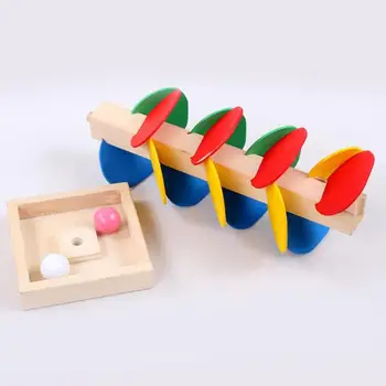 Baby Kids Montessori Educational Toys Leaf Tower Ball Toy Puzzle For Children Game Ball Assembly Pour Assembly Color Disass D0X1