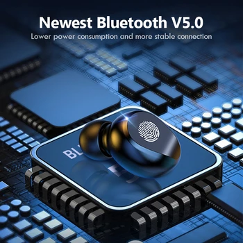 Bezprzewodowe słuchawki Bluetooth 5.0 słuchawki TWS HIFI Mini In-ear Sports wodoodporne słuchawki zestaw słuchawkowy do telefonów z systemem iOS/Android HD Call