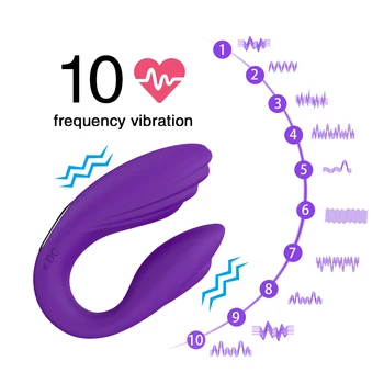 Bezprzewodowy wibrator dorośli zabawki dla par USB Akumulator G Spot U Silikonowy stymulator podwójne dildo wibratory sex zabawki dla kobiet