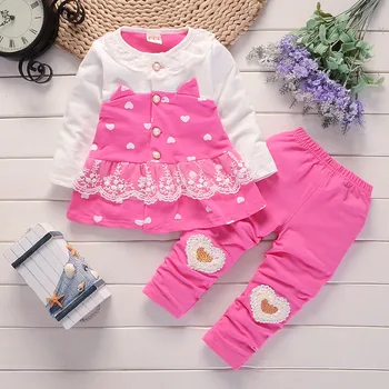 BibiCola Baby Girls Clothing sets toddle dresy Dziecięce, bluzki + spodnie 2 szt. dresy odzież Dziecięca dla dziewczynek, ubrania dla dziewczynek zestaw