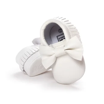 Buty dla dzieci dla dziewczynek dla dzieci z miękką podeszwą wielokolorowy PU motyl-węzeł dzieci pędzelka antypoślizgowe pierwsze chodziki łóżeczko dziecięce buty