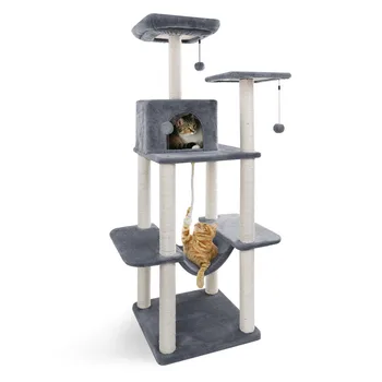 Cat Tree Tower Small cat Kitten Sisal Coat rack Post Toy Pets Climbing Chew Scratch and scratch Platform Playpost House Cat Toy