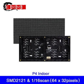 Chiny Cena katalogowa producenta kryty pełny kolor P4 SMD2121 1/16S 64x32Pixels 256x128mm SMD 3in1 wyświetlacz led moduł