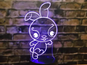 Chiński Zodiak LED 3D iluzja lampa stołowa touch 7 kolorów zmiana nocnych świateł krowa Mysz, Królik, Tygrys Wąż świnia pies zwierzę lampa