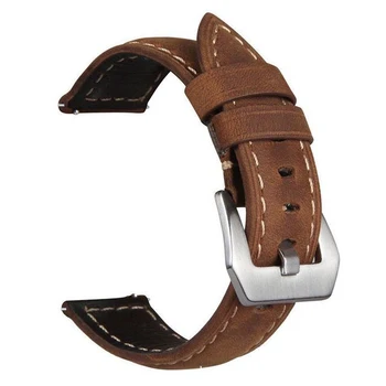 Crazy Horse Cowhide pasek do zegarka Samsung Galaxy Watch 3 45 mm/bransoletka B5 pasek bransoletka Bransoletka dla Haylou Solar LS05
