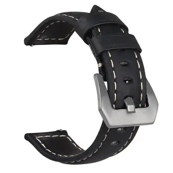 Crazy Horse Cowhide pasek do zegarka Samsung Galaxy Watch 3 45 mm/bransoletka B5 pasek bransoletka Bransoletka dla Haylou Solar LS05