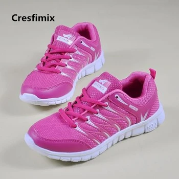 Cresfimix women fashion comfortable spring & autumn lace up white trainers Teenage student white sneakers cool shoes c2693d