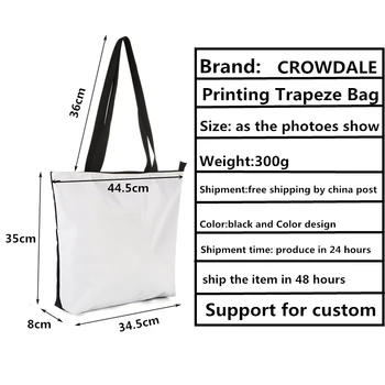CROWDALE DIY Customizer damskie torebki do samochodów doges drukowanie torba na ramię torby śliczne doges casual torba damska torba