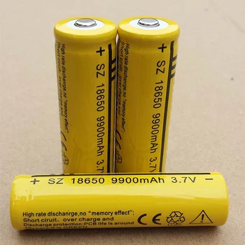 DING LI SHIJIA 18650 3.7 V 9900 mah litowo-jonowy akumulator do latarki bateria+EU Plug Dual Battery Charger