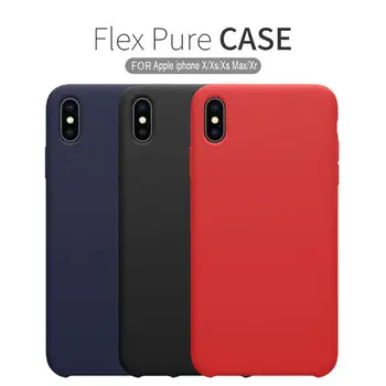 Dla iphone 12 case iphone se 2020 casing iphone 11 Pro case NILLKIN FLEX Pure Liquid Silicone Soft Back cover case For iphone xs