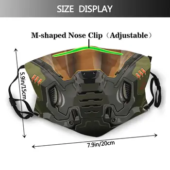 DOOM Slayer kask, maska do twarzy pilot air fighter anty mgła maska przeciwpyłowa z filtrem pokrywa ochronna maski usta муфель