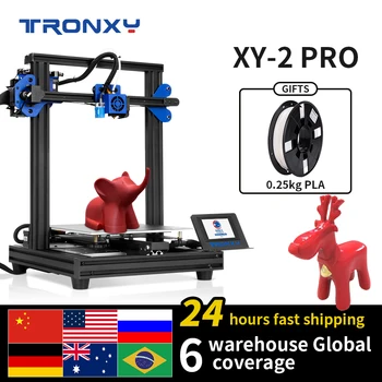 Drukarka 3D Tronxy XY-2 PRO 220*220*260 gry planszowe drukowanie 3D wytłaczarki metalowy stelaż Impresora 1 rolka 1.75 mm wątek Świąteczny prezent