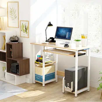 Duże drewniane biurko komputerowe laptop biurko w biurko z półkami meble biurowe PC laptop stacja Robocza strona Główna
