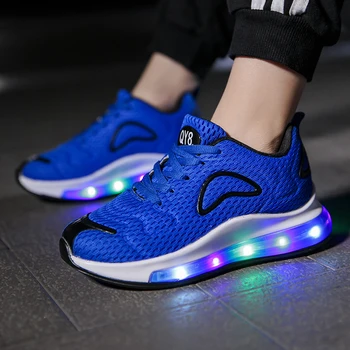 Dzieci świecące buty do biegania dla Dzieci buty dla chłopców, dziewcząt lekkie wygodne buty chłopcy dziewczęta LED Lighted Trainer Sport