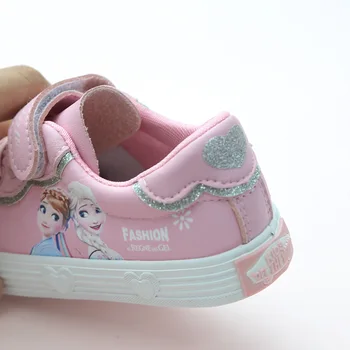 Dziewczyny mrożone Elsa księżniczka Anna oddychające sportowe buty pu miękkie antypoślizgowe obuwie dla dzieci