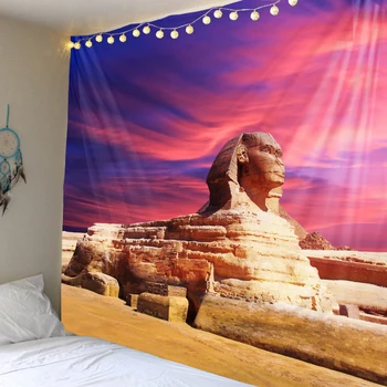 Egipska piramida krajobraz gobelin scena dekoracji tła dekoracji ścian wisi tkanina