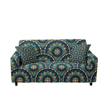 Elastyczny futerał na kanapie Stretch Tight Wrap All-inclusive pokrowiec kanapy do salonu Funda sofa etui na kanapie Mandala Wzór