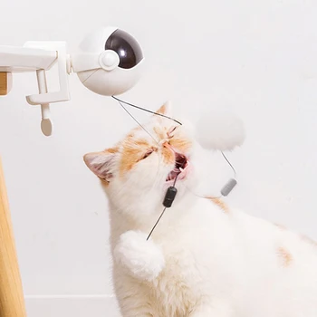 Elektryczny Teaser Yo-Yo Piłkę Zabawki Dla Kotów Automatyczne Podnoszenie Sprężynowy Trzpień Inteligentny Zestaw Interaktywny Zwierzak Gra Śmieszne Molarne Zabawki Dla Zwierząt Domowych Gorąca Wyprzedaż