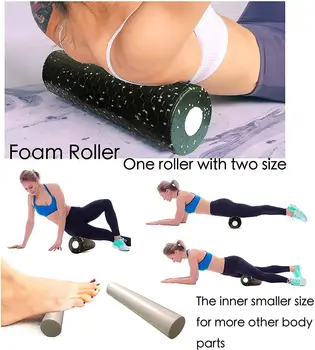 EPP Yoga Massage Roller Trigger Point Fitness Foam Roller Travel Sized High Density Extra Firm for Physical Therapy Balance