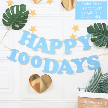 Happy Birthday Banner Glitter Gold Black Rose Gold Pink Blue Colorful 100 Happy Day Banner Birthday Party Decorations Kids