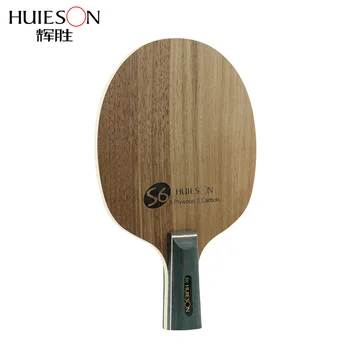 Huieson Table Tennis Racket Blade Walnut Ayous 5 sklejka 2 warstwowa węglowy ping-pong ostrza dla starszych graczy S6