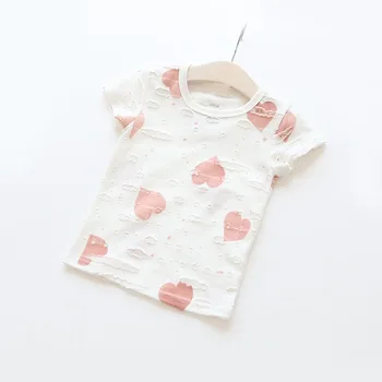 Humor Bear Baby Girls Clothes Sets Summer Heart Printed Girl Short Sleeve Shirts+szorty codzienne body odzież Dziecięca