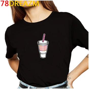 Ice Coffee Splatter T Shirt Women Kawaii Charli Damelio Graphic Tees Funny Girl Cartoon Y2k estetyczna koszulka Harajuku damska