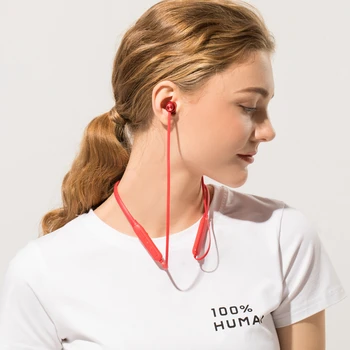 IPUDIS pasek na szyję słuchawki Bluetooth wodoodporny IPX5 Sport bezprzewodowe słuchawki stereo Magnes zestaw słuchawkowy 130mAh z mikrofonem