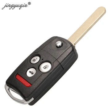Jingyuqin 2/3/4 przycisku flip samochodowy pilot zdalnego klucza Shell Fob nadaje się do Honda Acura Civic Accord Jazz CRV HRV Key Case wymiana obudowy