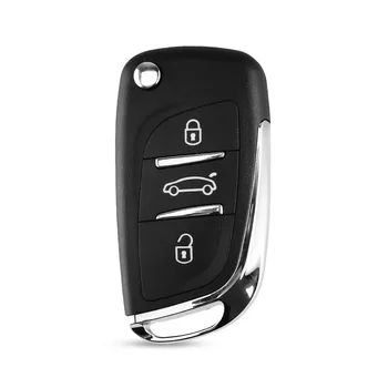 KEYYOU zmodyfikowany klapki klucz Shell Remote Key Case 3 przyciski do Peugeot 307 307S 306 407 408 607 symbol samochodu CE0536