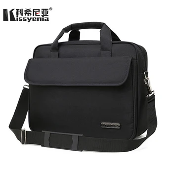 Kissyenia duży rozmiar notebooka portfolio mężczyźni 15 cali biznes portfela do podróży wodoodporny komputer torby na ramię torba KS1348
