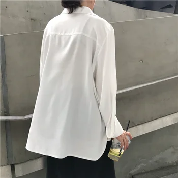 Koszule kobiety 2020 mody wszystko Mecz student jednorzędowy top damska casual luźna koszula z długim rękawem koreański styl elegancka bluzka