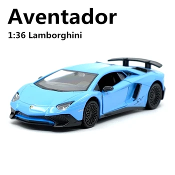 Lamborghini Aventador 1/36 Metal Luxury Vehicle Diecast Pull Back Cars Model Toy Collection for Xmas Gift Office Home Decoration