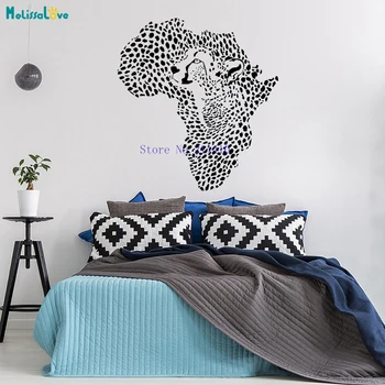 Leopard wzór Afrykańska karta naklejki Gepard naklejki artystyczne dekoracje w domu Sypialnia samoprzylepne, naklejki dla dzieci, freski YT752