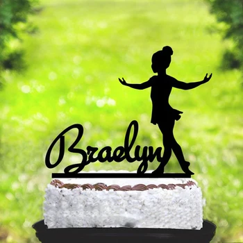 Mała balerina ciasto topper,baleriny urodziny ciasto topper,spersonalizowane ciasto topper,tancerz prezent na urodziny,imię ciasto topper