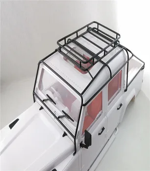 Metalowa rolka komórka bagażnik zasobnik na 1/10 skali RC8WD RC Land Rover Defender D110 D130 JK 5 drzwi zabrać dysk obudowa