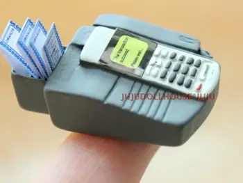 Mini 1/12 skala POS karta kredytowa maszyna supermarket wielkość domek dla lalek miniatury akcesoria zabawki