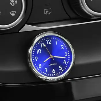 Mini Pocket Cyfrowe Świecące Kwarcowy Analogowy Zegar Stick-On Clock For Car Boat Hot New Small Round Clock For Cars