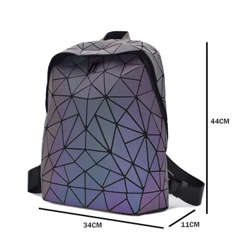 Moda Kobiety Plecak Świecące Geometryczny Plecak Dla Dziewczyn Bagpack Noctilucent Mężczyźni Laptop Plecaki Szkoła Naklejka Kobieta